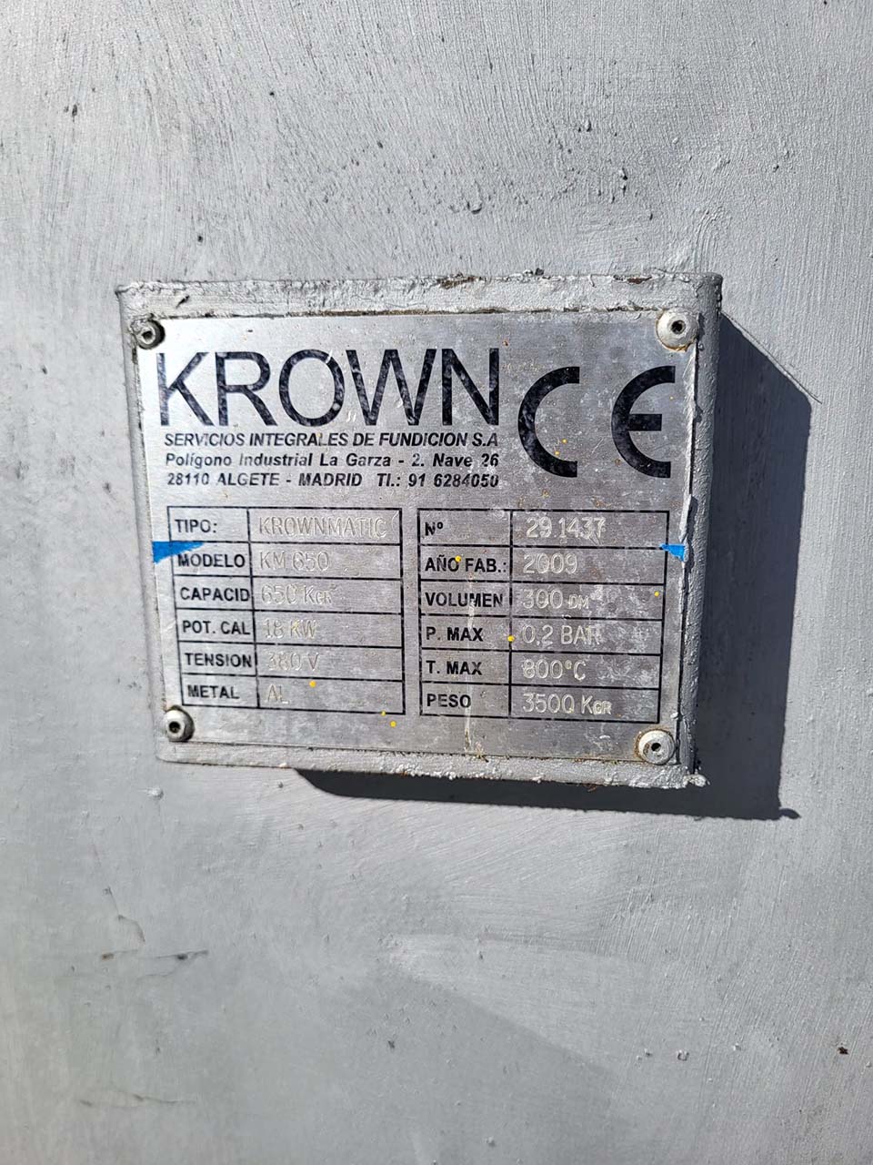 Krown Krownmatic KM 650 dozaj fırını O1759, kullanılmış