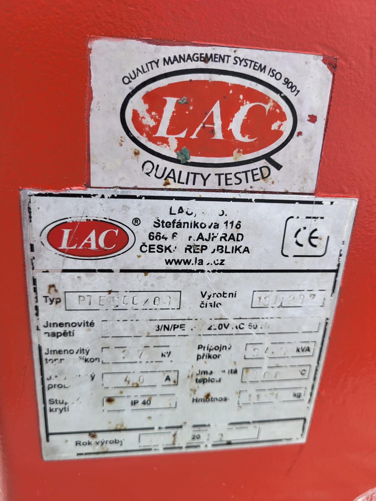 LAC PTE 500/09 tutma fırını O1838, kullanılmış LAC PTE 500/09 tutma fırını O1838, kullanılmış